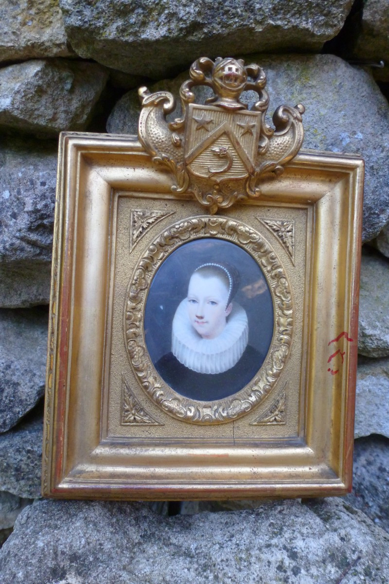 Miniature " Potrait de femme à la fraise "
