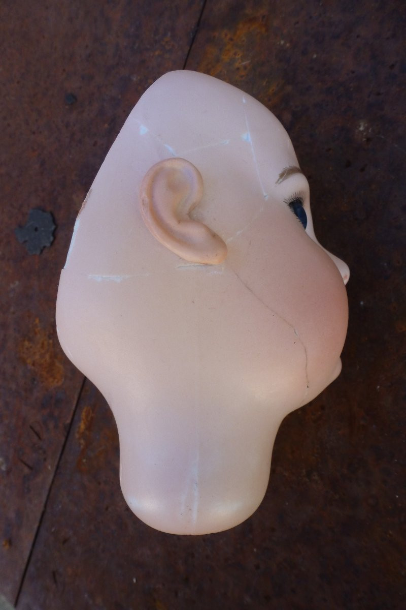 Jumeau :tete de poupée en l etat-photo-1