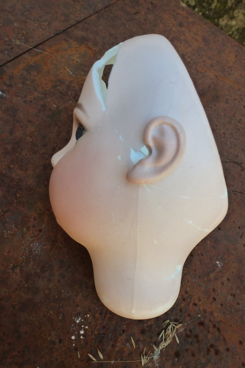 Jumeau :tete de poupée en l etat-photo-3