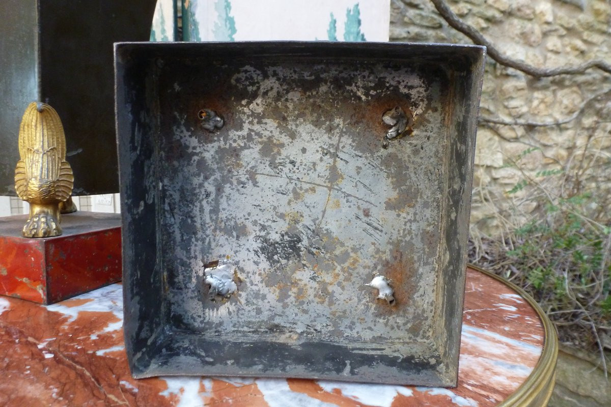 Pair Of Large Sheet Metal Vases From The Empire Period.-photo-3