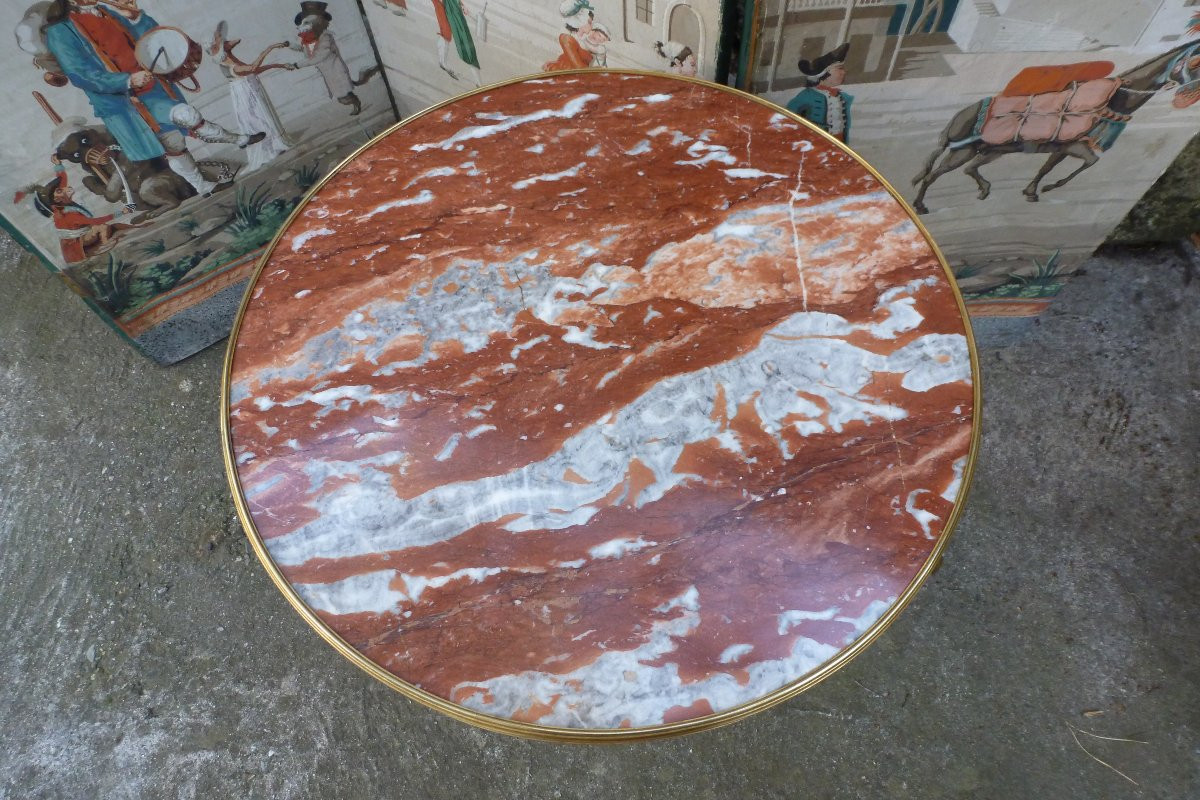 Gueridon  en bronze de style directoire .-photo-2