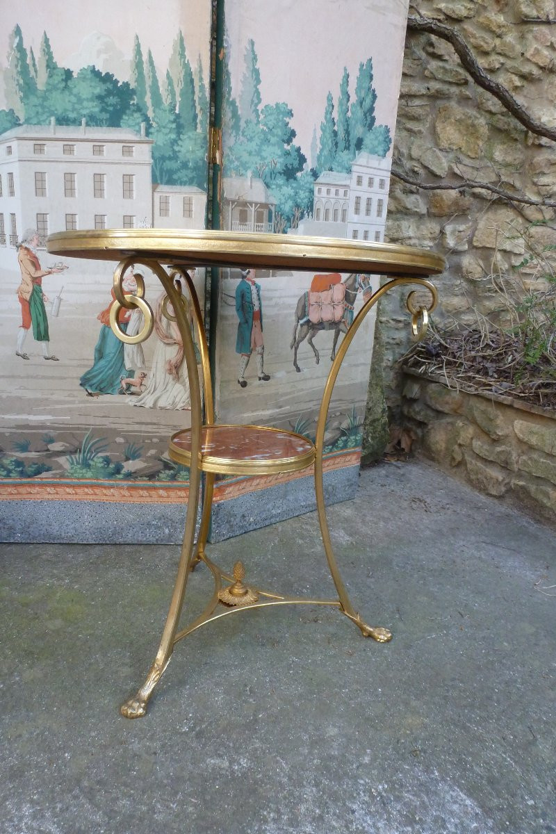 Gueridon  en bronze de style directoire .-photo-4