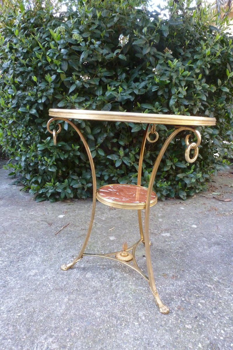 Gueridon  en bronze de style directoire .-photo-2