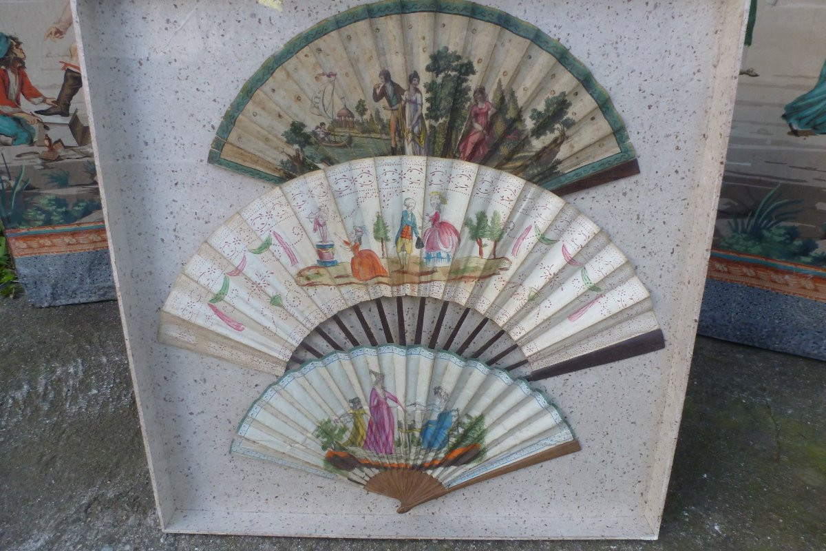 Suite de trois evantails  directoire-photo-4