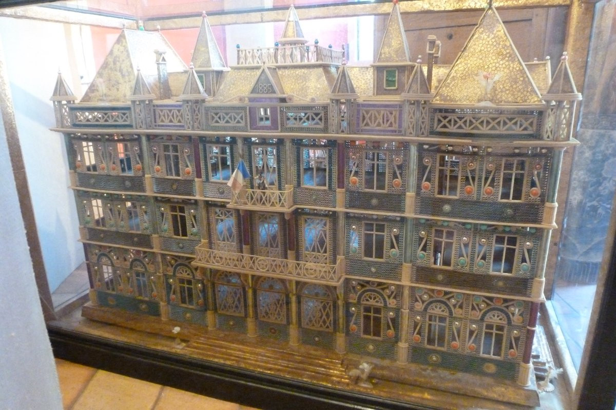 Important Model Of A Castle In Paperolles And Pate A Sucre Circa 1885.-photo-6