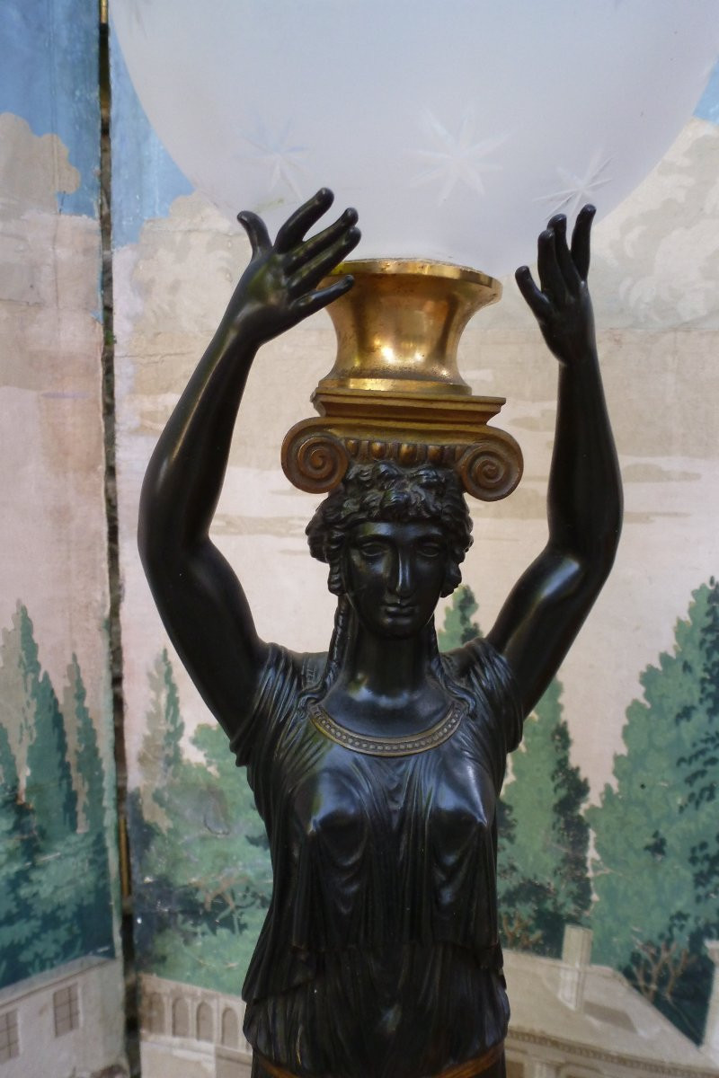 Empire Style Lamp Circa 1880-photo-3