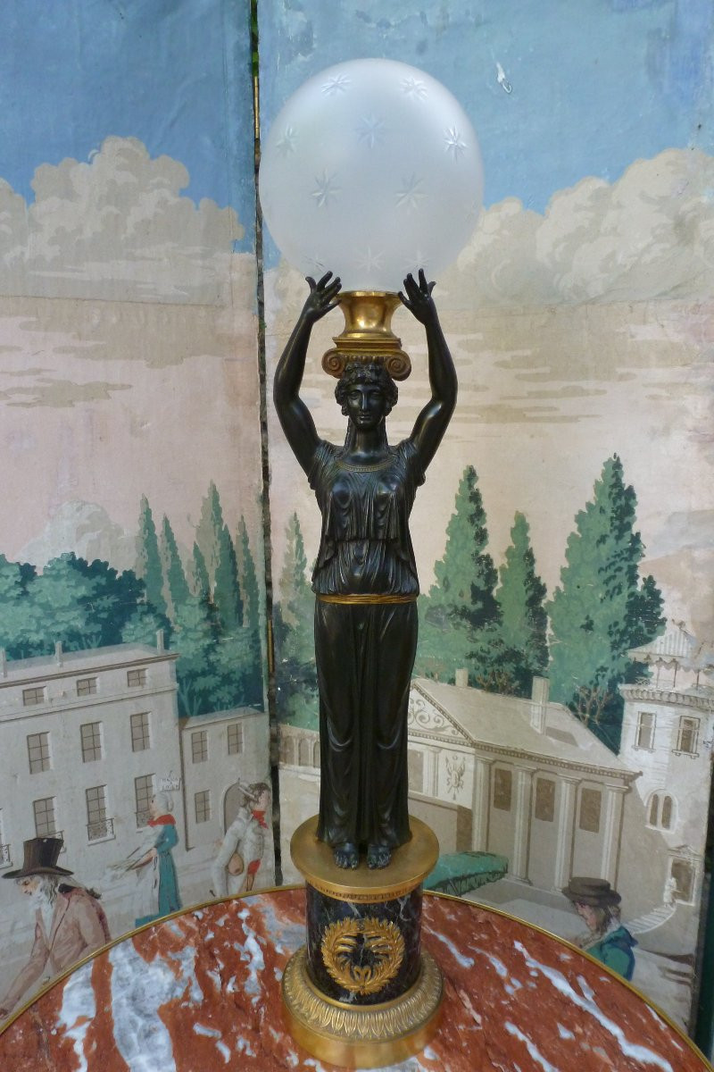 Empire Style Lamp Circa 1880-photo-4