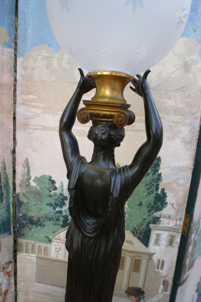 Empire Style Lamp Circa 1880-photo-2