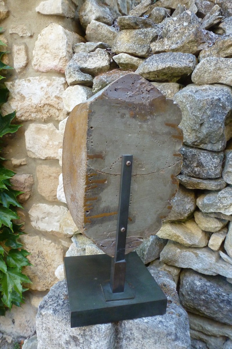 Fragment de statue en bois XVIII e -photo-3