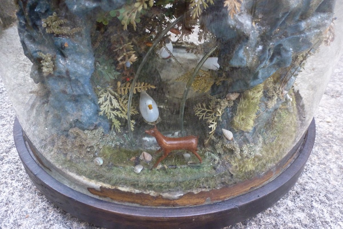 Diorama Under A Glass Dome, Circa 1860-photo-6