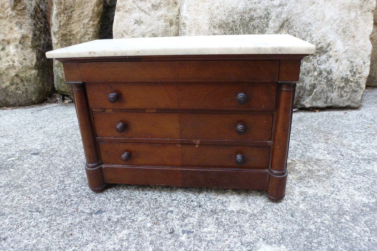 Miniature Empire-style Chest Of Drawers