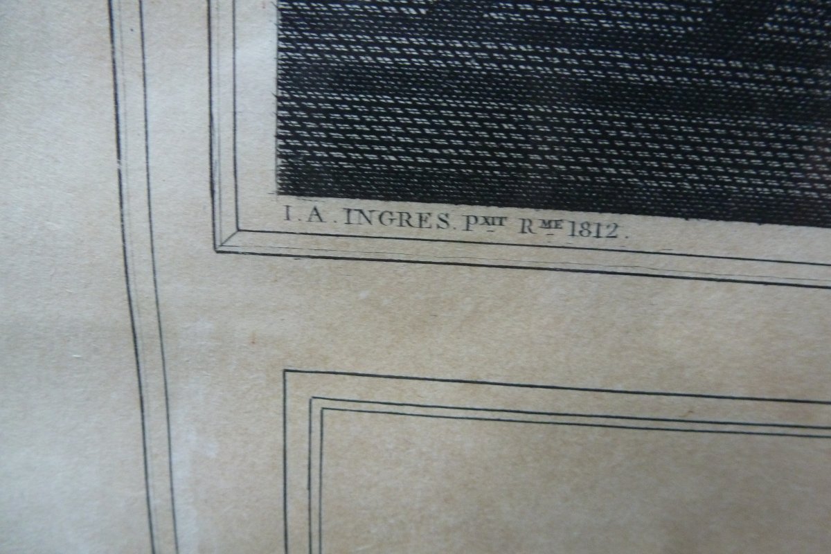 Gravure de  Charles Simon PRADIER d apres Jean Dominique INGRES : Tu Marcellus eris .-photo-2