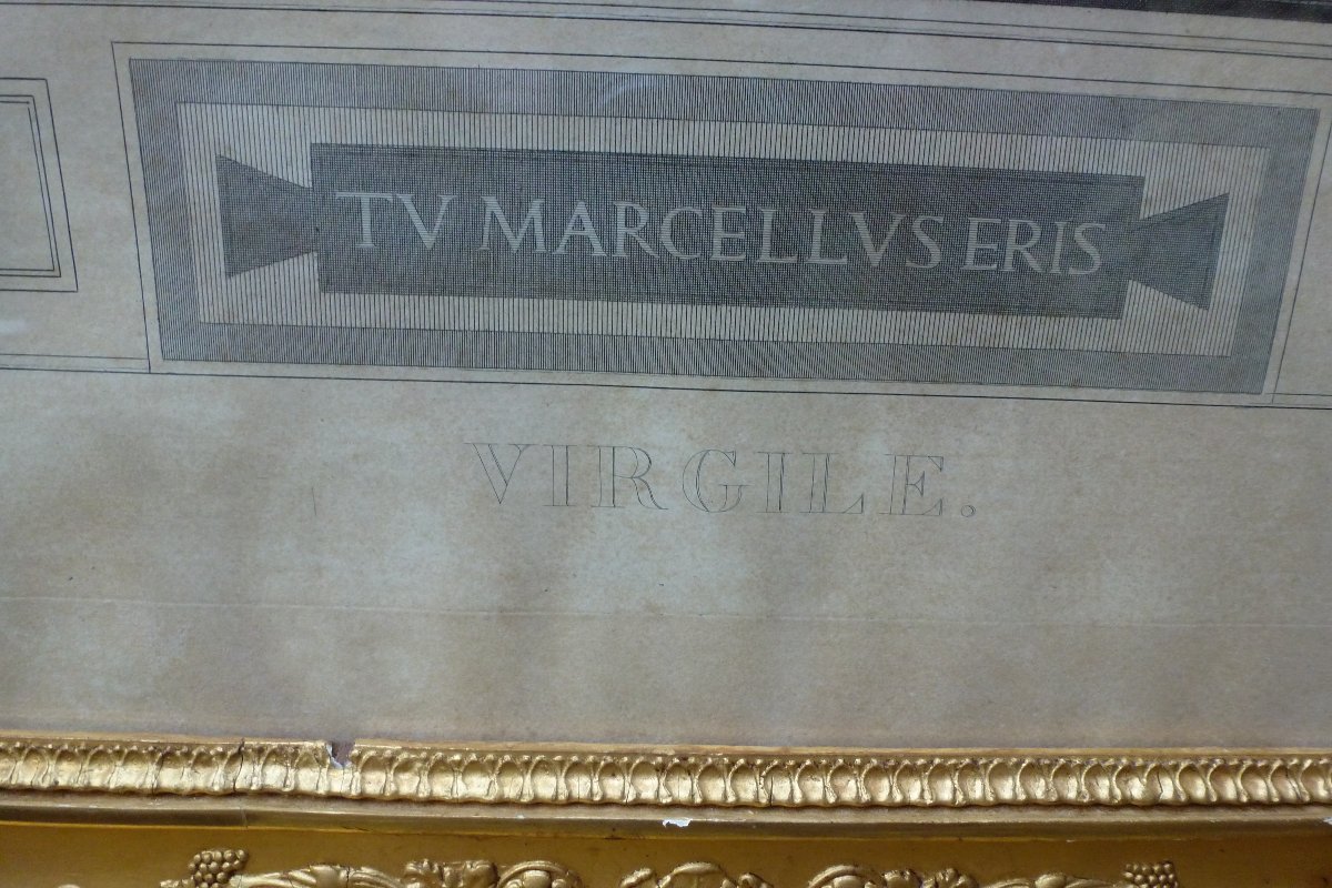 Gravure de  Charles Simon PRADIER d apres Jean Dominique INGRES : Tu Marcellus eris .-photo-4