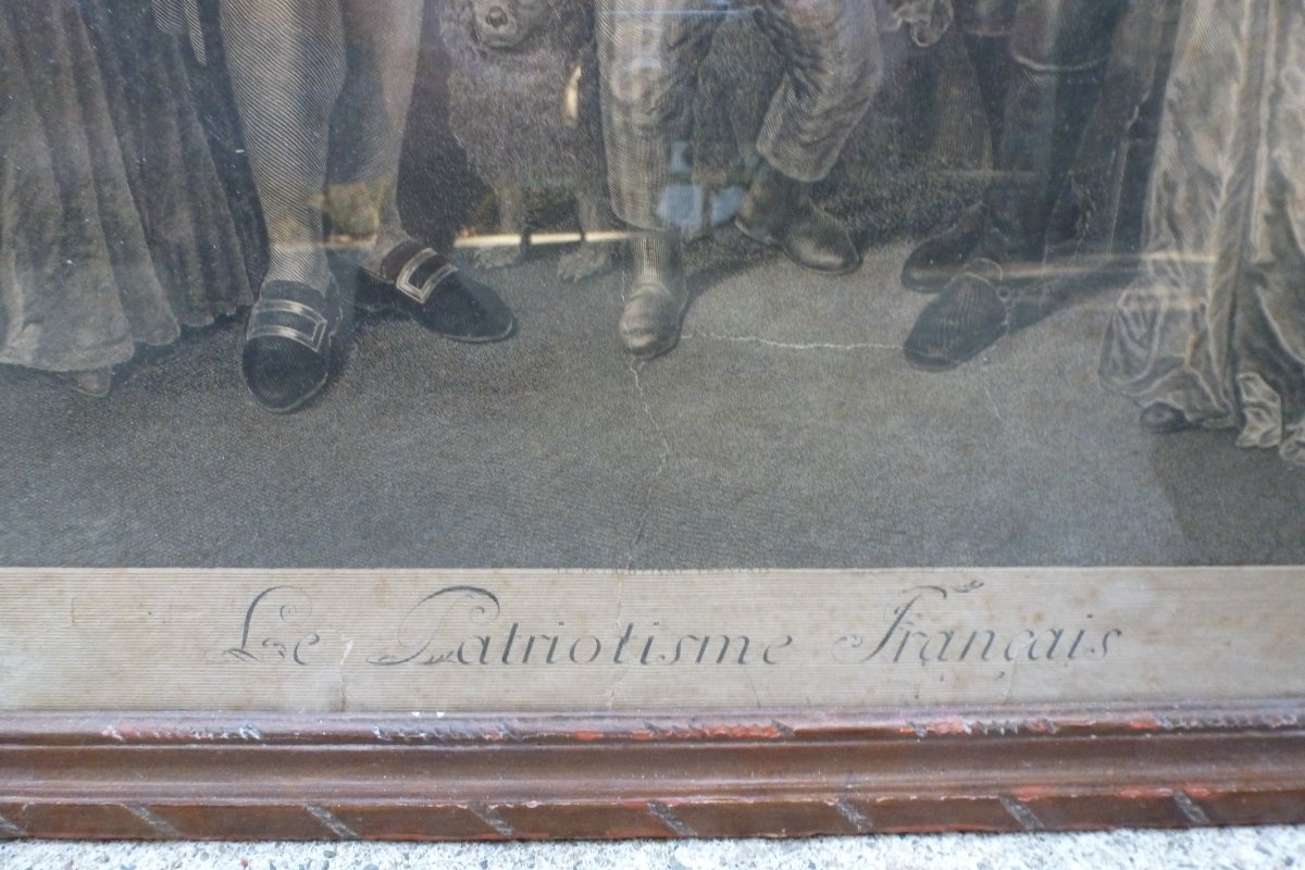 Engraving Titled “french Patriotism,” 19th Century -photo-3