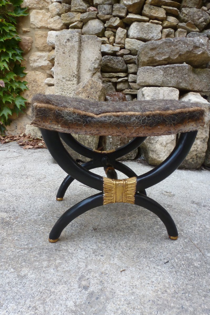 Tabouret neoclassique  circa 1830-photo-2