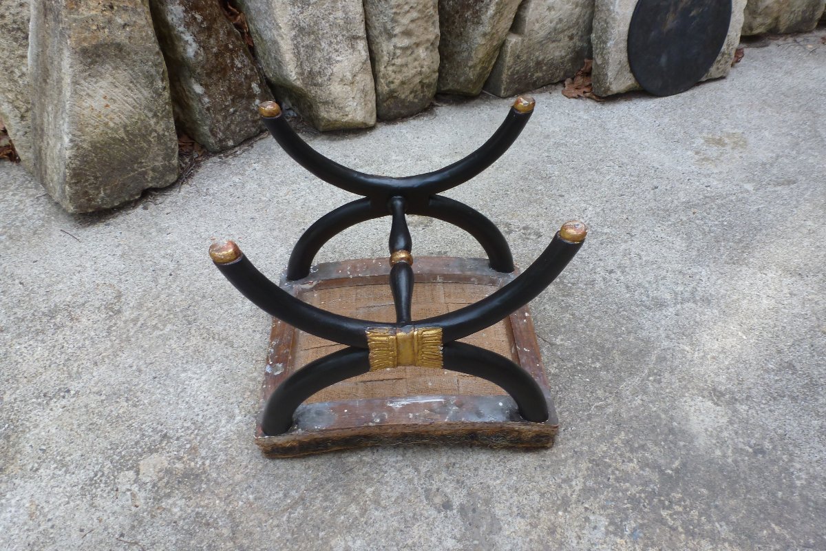 Tabouret neoclassique  circa 1830-photo-3