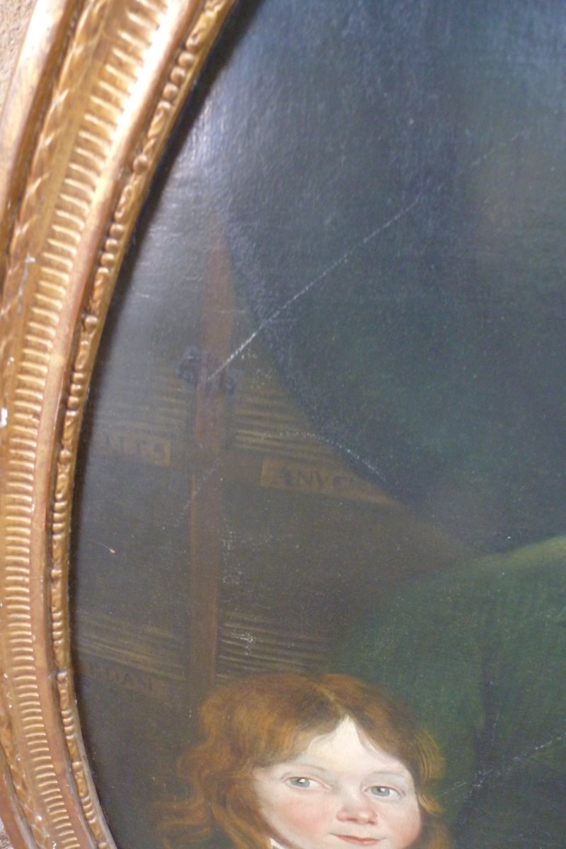 Paire d huiles sur toile epoque XVIII e siecle-photo-4