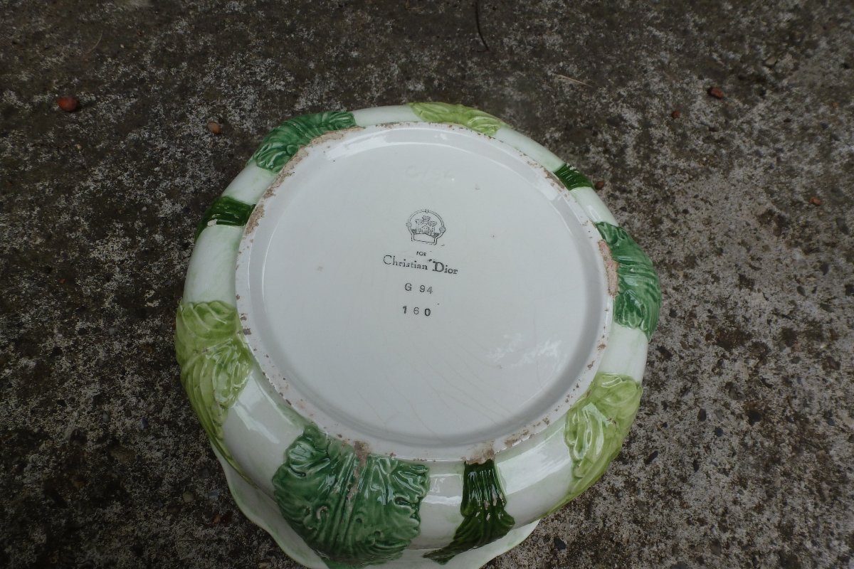 Manufacture de GIEN pour Christian DIOR   :cache pot .-photo-4