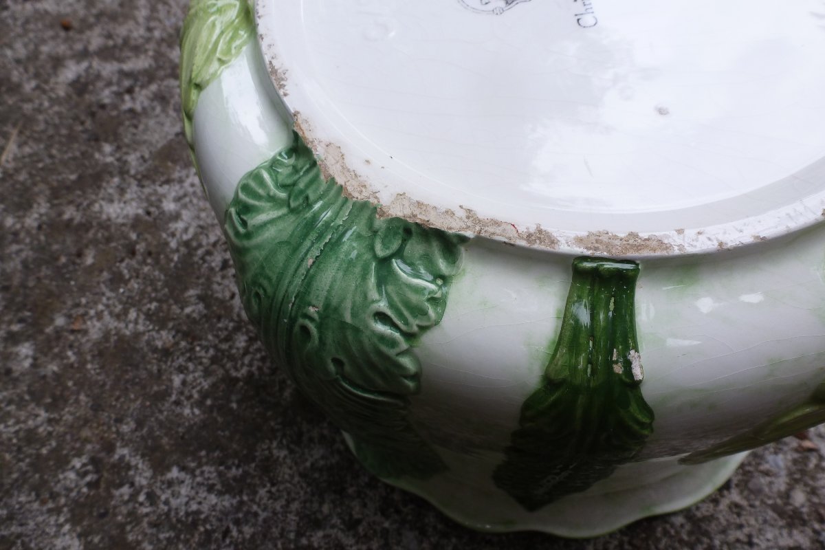 Manufacture de GIEN pour Christian DIOR   :cache pot .-photo-4