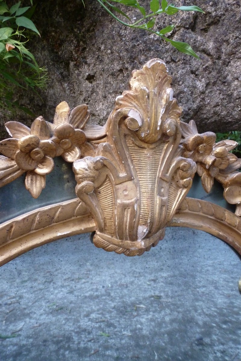 Fronton de miroir  epoque XIX e siecle-photo-2