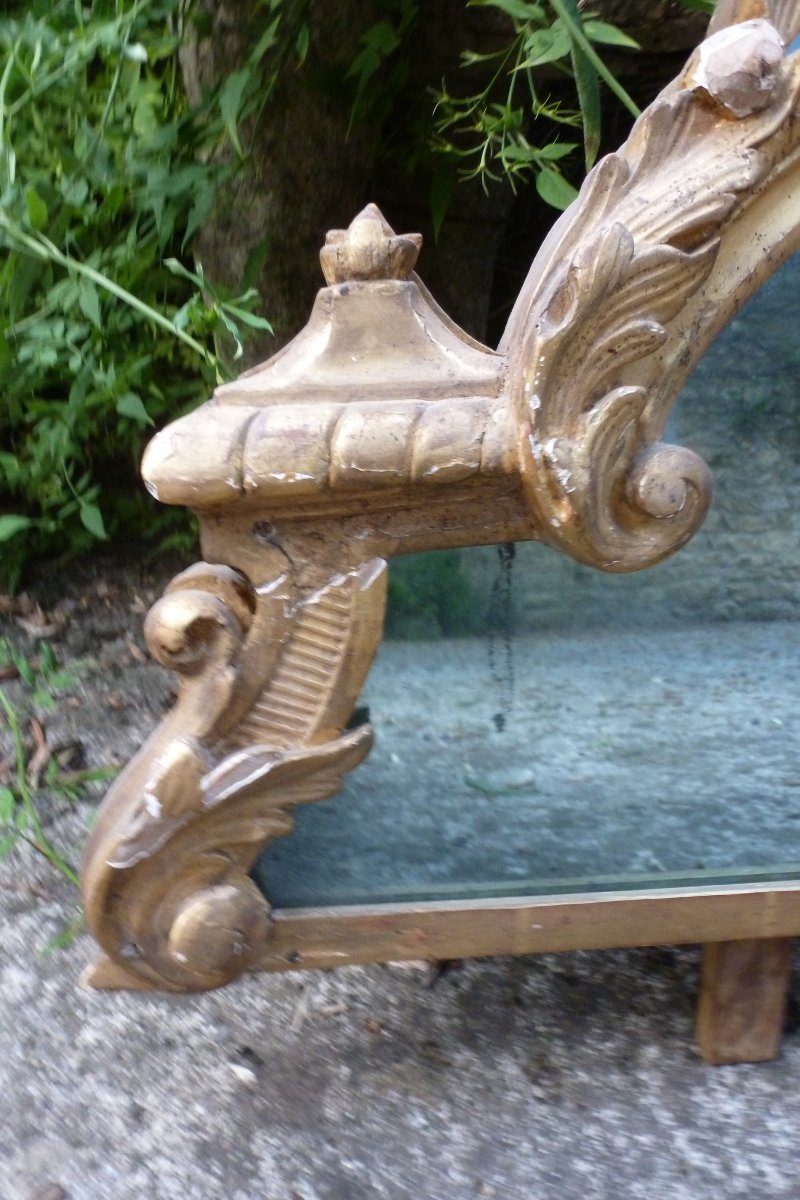 Fronton de miroir  epoque XIX e siecle-photo-3