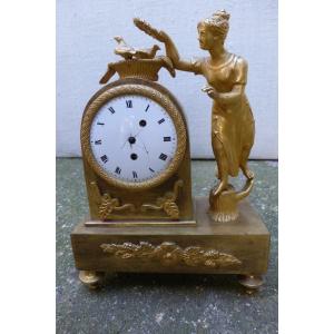 Empire Period Gilded Bronze Clock