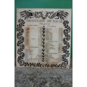 Broderie " Chronologie des Rois de France " 1833