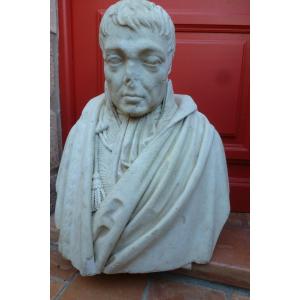 Buste en  marbre du Marechal BERTHIER (1753 - 1815 )