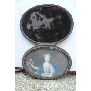 Miniature dans son etui epoque XVIII e siecle