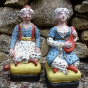 Pair Of Miniature Santibellis XIX E Siecle