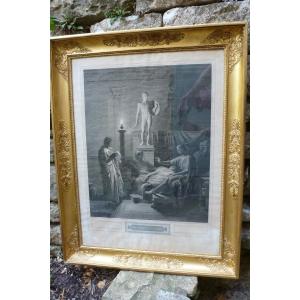 Gravure de Charles Simon PRADIER d apres Jean Dominique INGRES : Tu Marcellus eris .