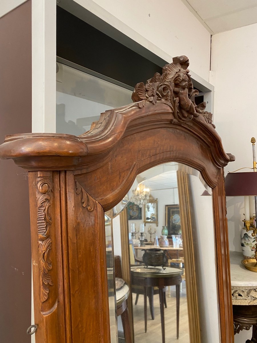 Important Miroir Cadre Bois Massif  -photo-4