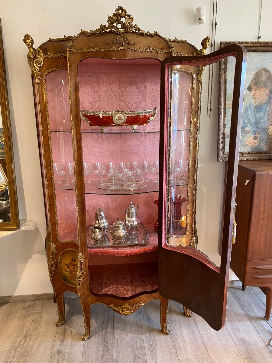 Grande Vitrine Galbée Napoleon Trois -photo-2