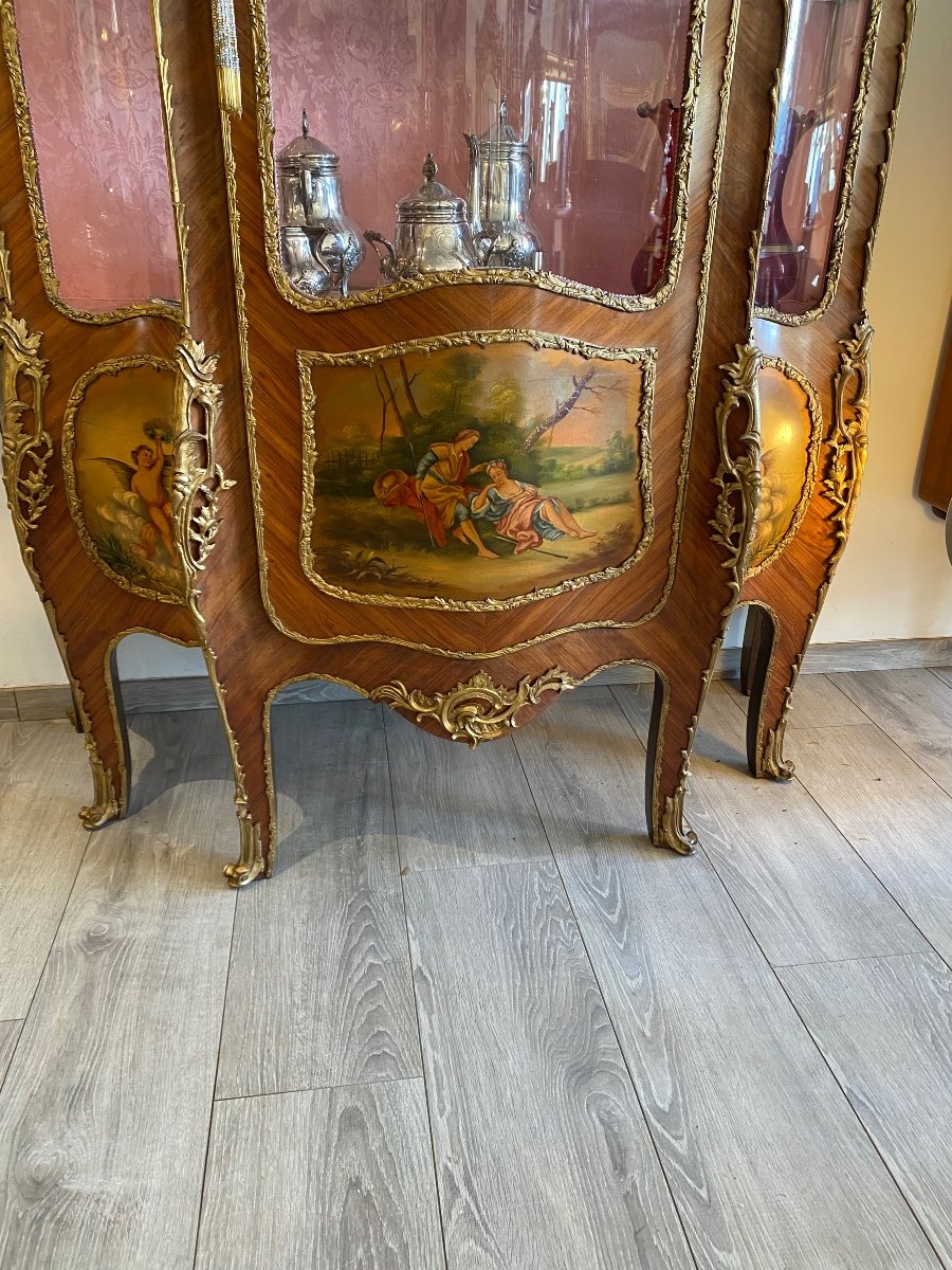 Grande Vitrine Galbée Napoleon Trois -photo-4