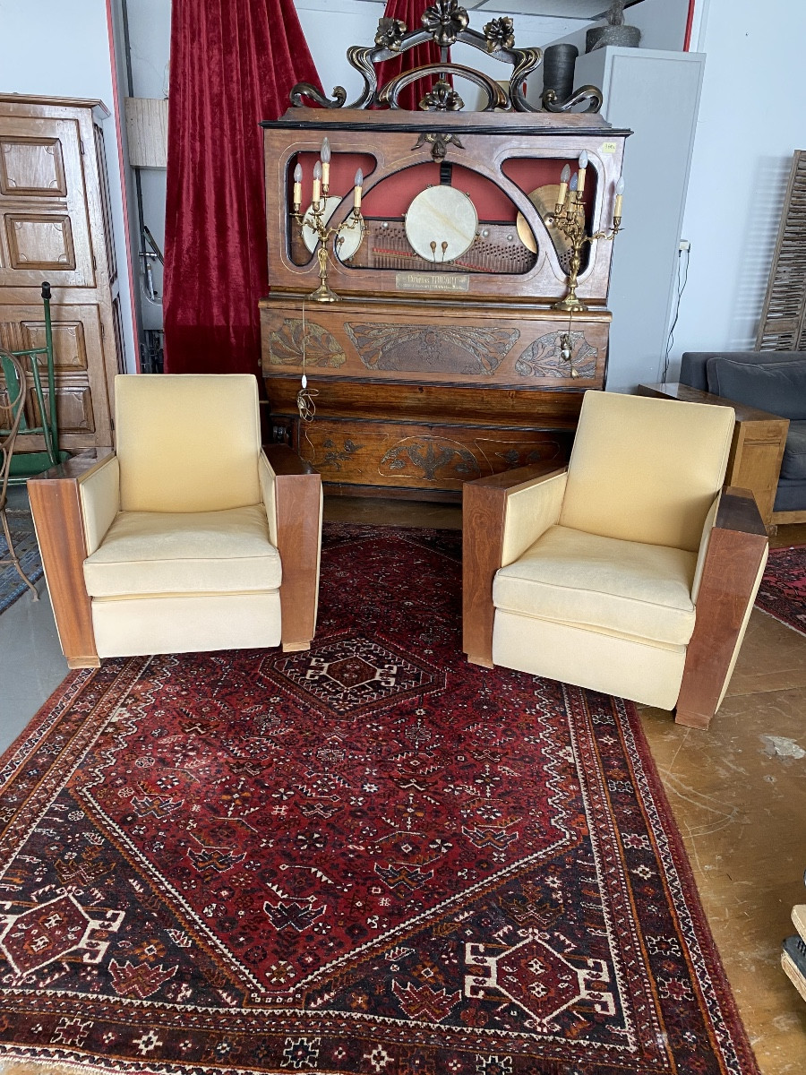Paire De Fauteuils Art Déco 