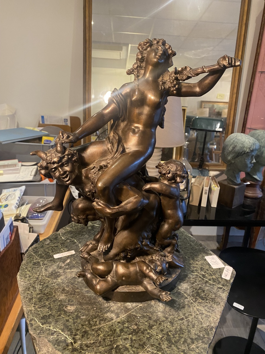 Bronze: Woman Riding A Faun 