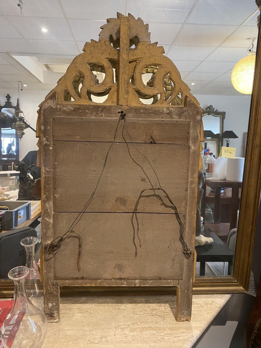 Louis XVI Style Mirror In Gilded Wood -photo-2