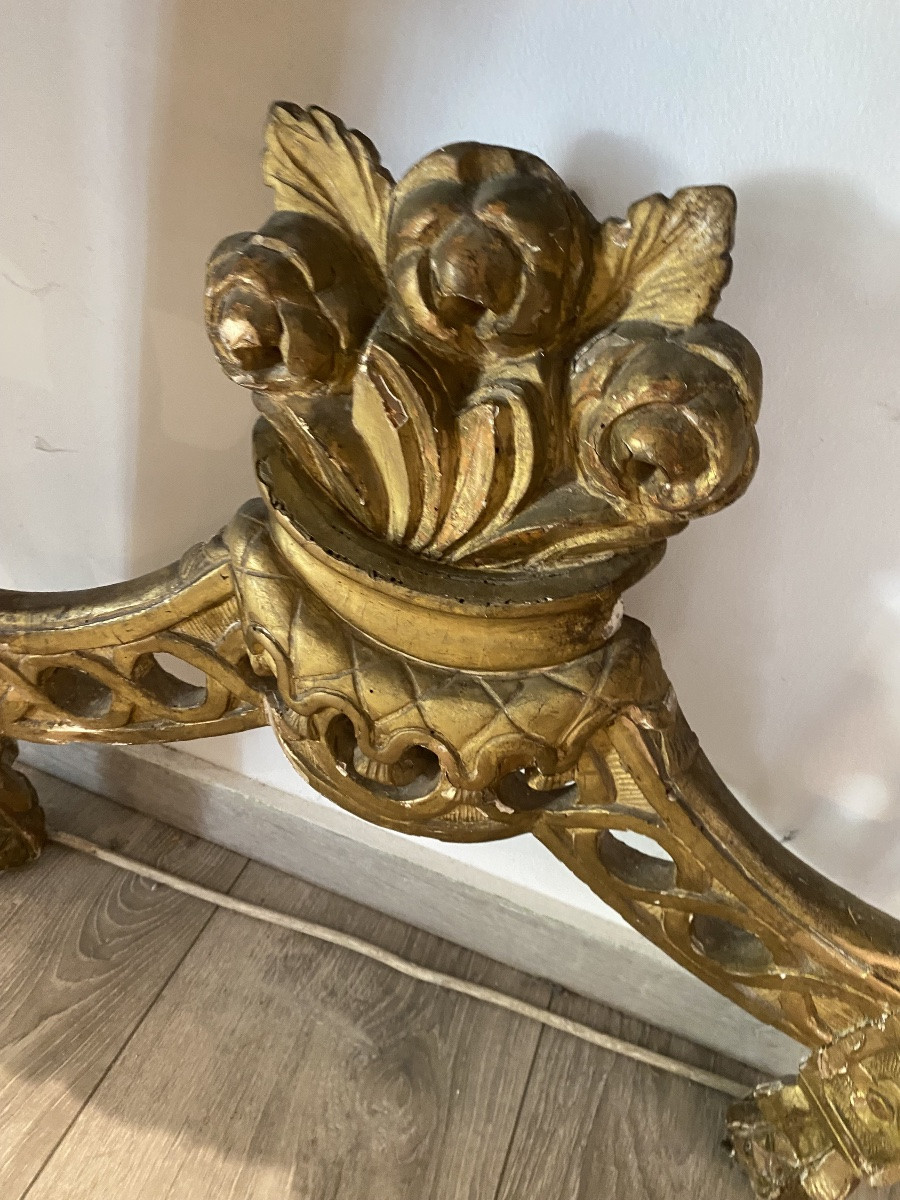 Louis XV Console In Gilded Wood -photo-6