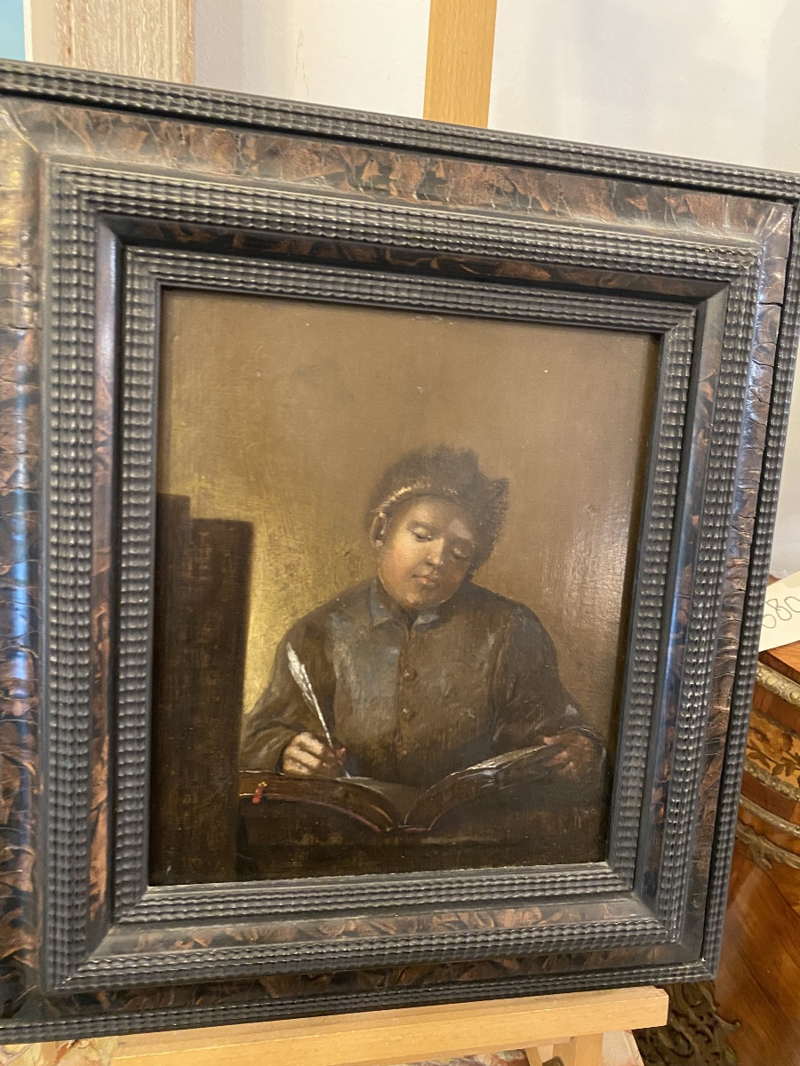 Portrait On Wood 17th-18th Century …