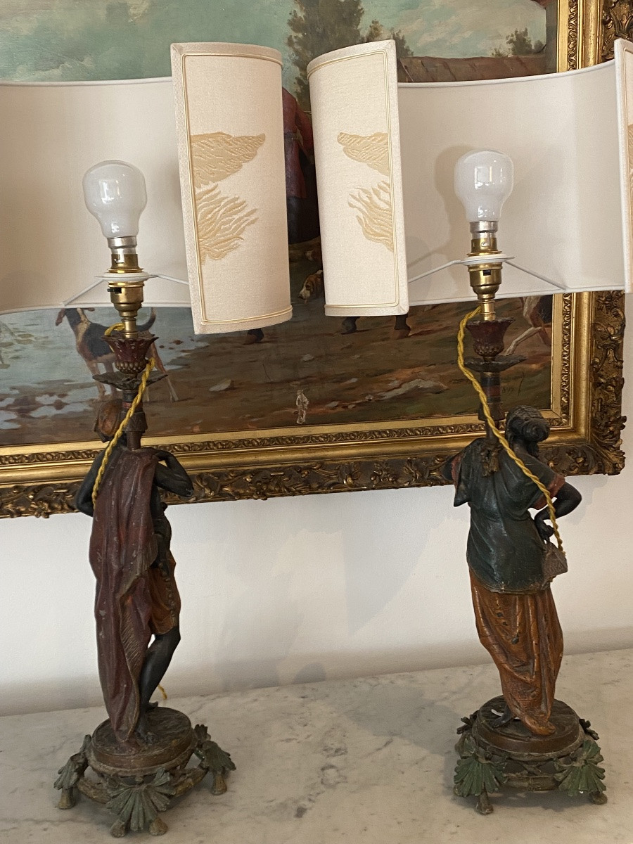 Paire de lampe Regule polychrome 19 iel orientalistes-photo-2