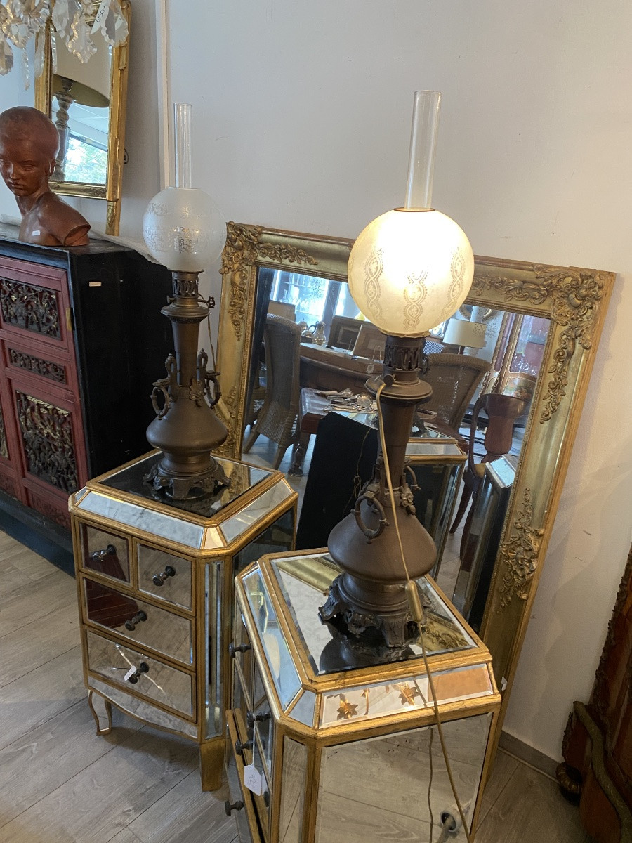 Pair Of Bronze Lamps -photo-4