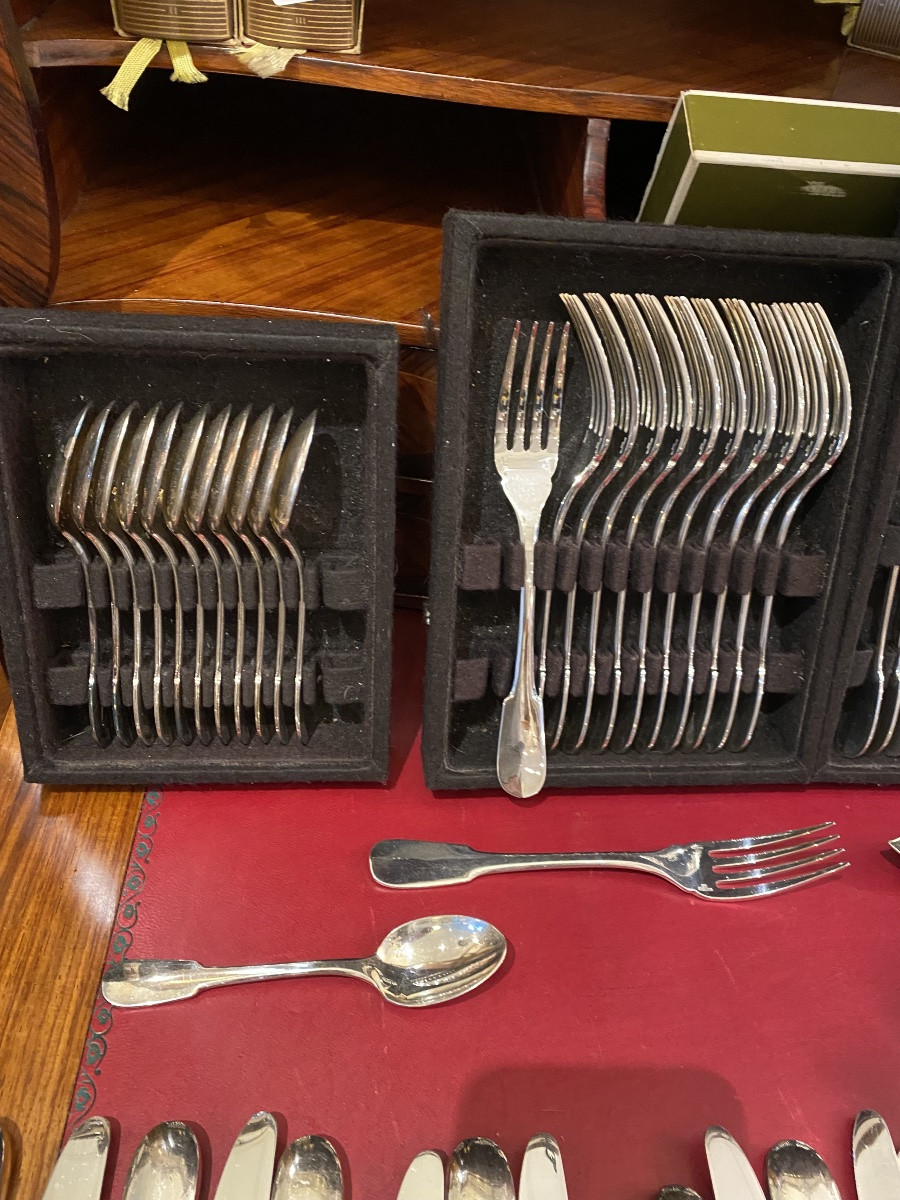 Christofle couverts 71 pièces Cluny avec boîtes -photo-1