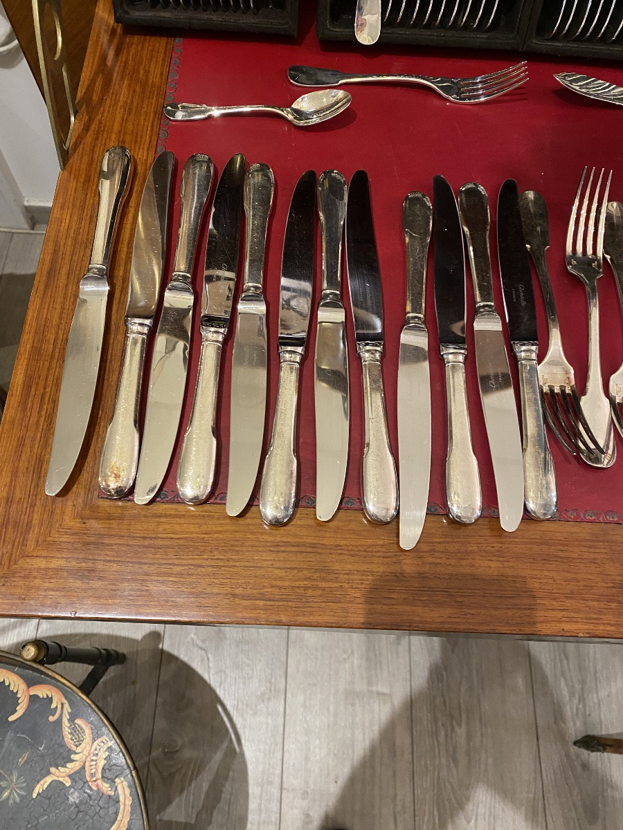 Christofle couverts 71 pièces Cluny avec boîtes -photo-5