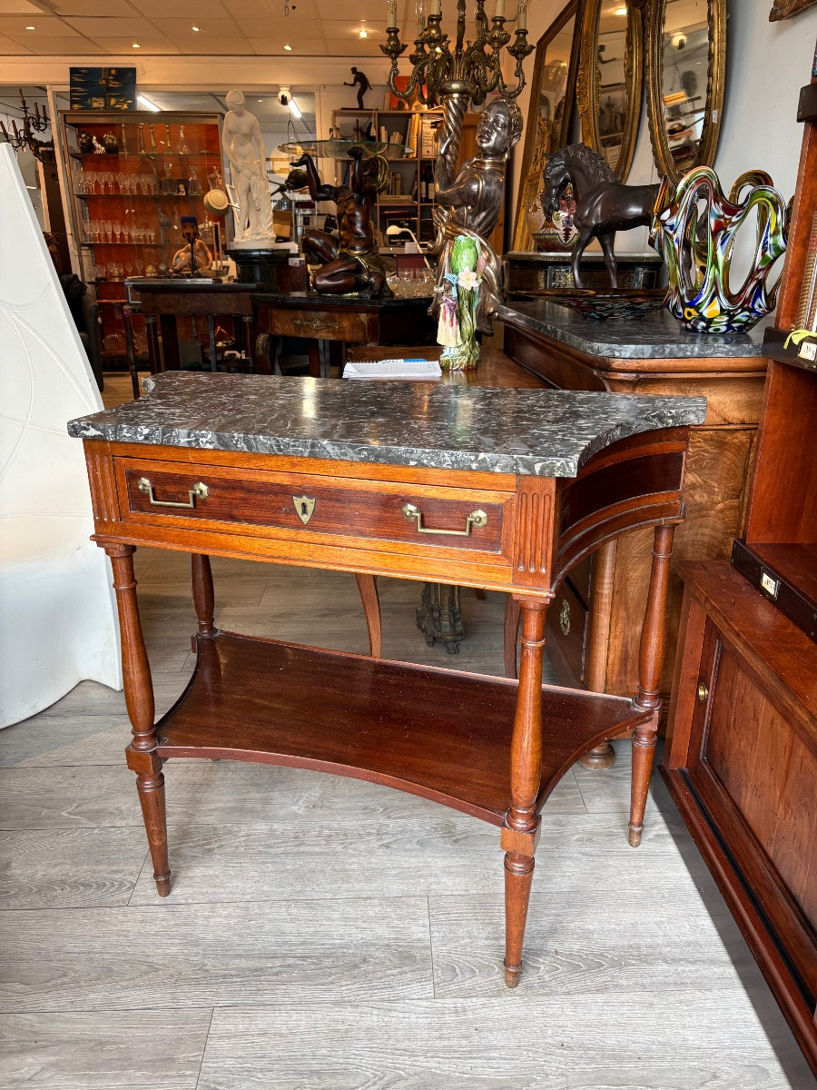 Louis XVI Mahogany Console -photo-4