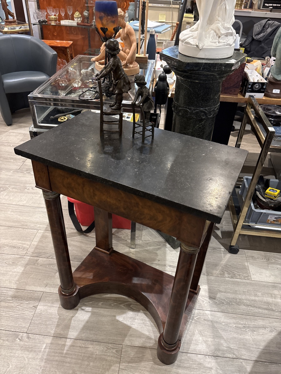 Small Mahogany Empire Console Table -photo-2