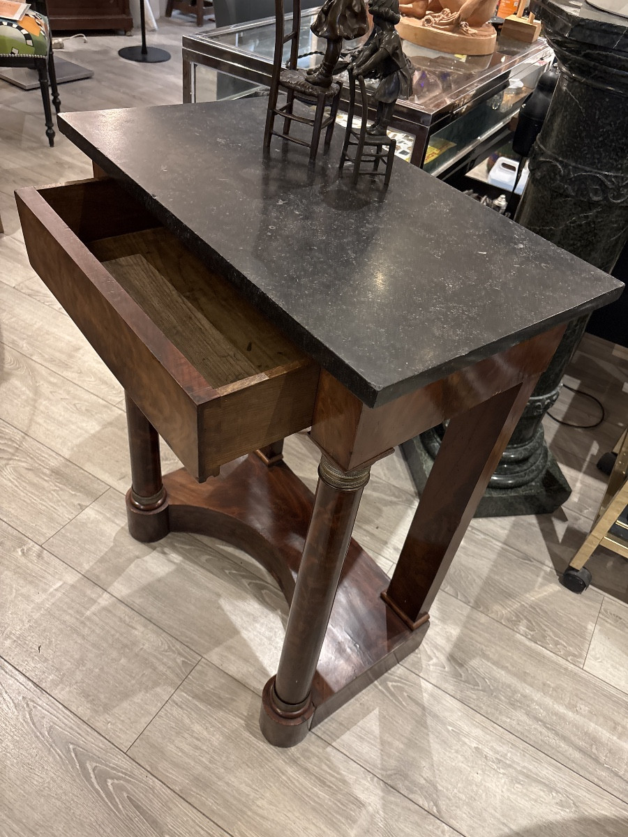 Small Mahogany Empire Console Table -photo-3