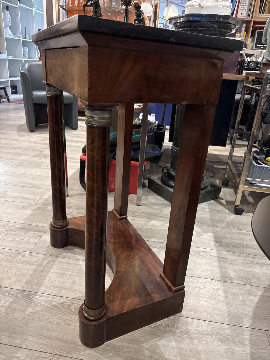 Small Mahogany Empire Console Table -photo-1