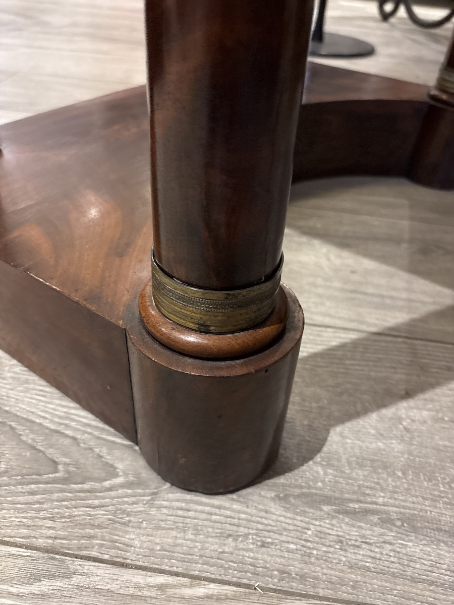 Small Mahogany Empire Console Table -photo-4