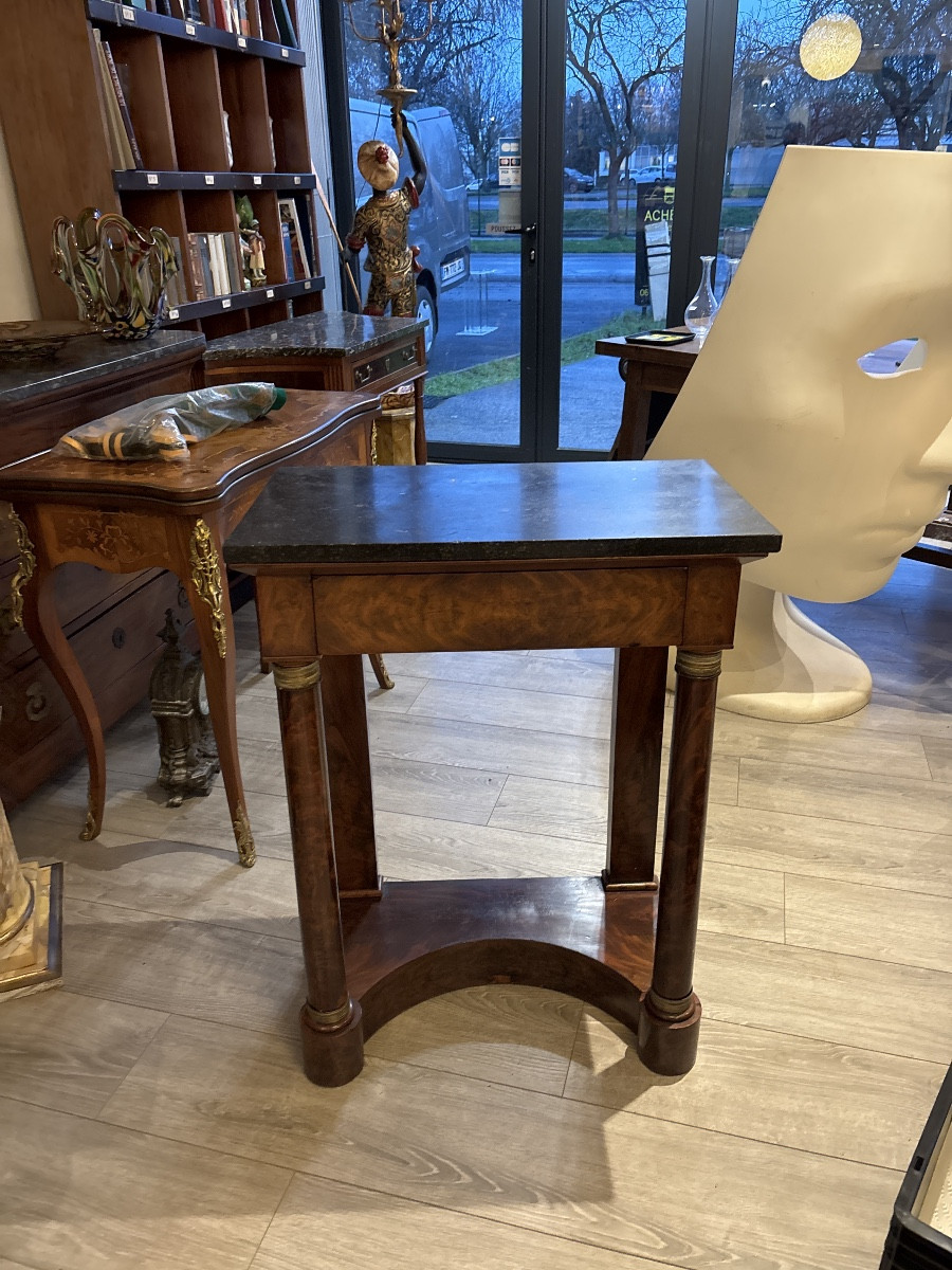 Small Mahogany Empire Console Table -photo-5