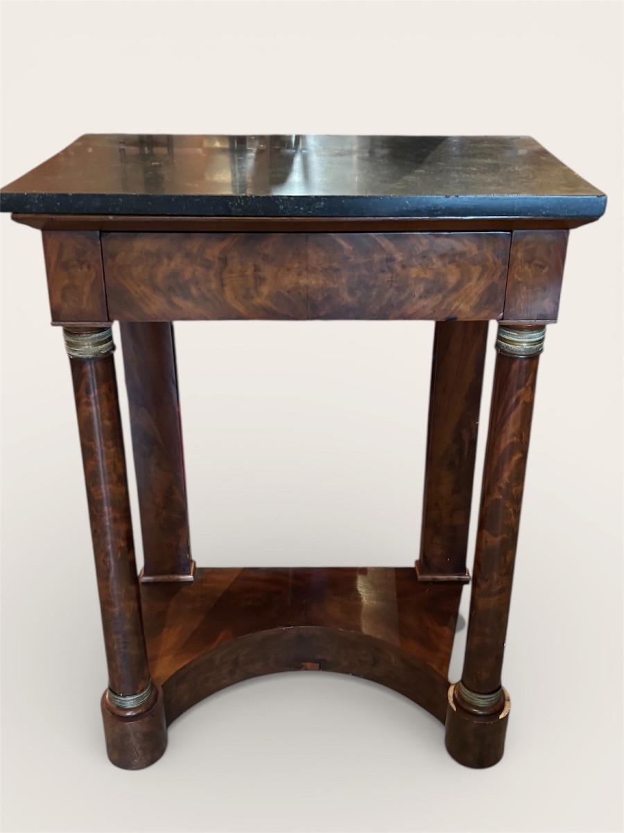 Small Mahogany Empire Console Table 